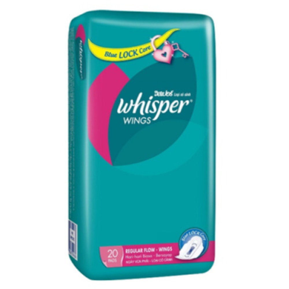 Whisper Sanitary Napkin Regular Wings 20PCS 23CM