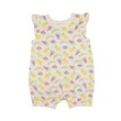 Te Te & Ta Ta Girl Romper Short Sleeves White 0-3 Months (1PCS) KRPG-S101