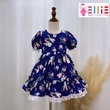 Ellie Baby Bunny Cotton Dress Dark Blue Small CMO17