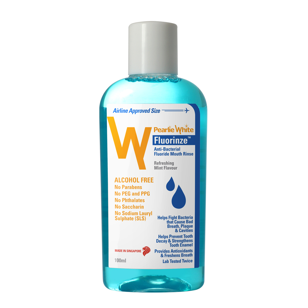 Pearlie White Mouth Rinse Anti-Bacterial Fluorinze 100ML