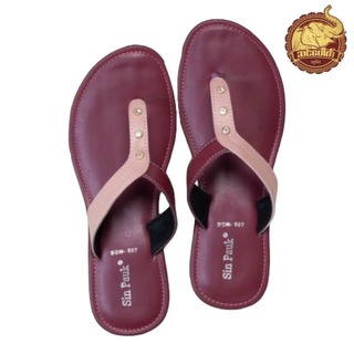 Sin Pauk Women Leather Slipper (Design-1,No-35) BGW-007