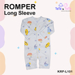 Te Te & Ta Ta Long Romper Short Sleeves White 0-3 Months (3Pcs/1Set) KRP-L101