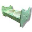 Gue Pet Cat Bowl With Stand Green