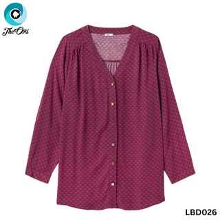 The Ori Women Long Sleeve Top LBD026 Deep Red Yellow (Large-48)
