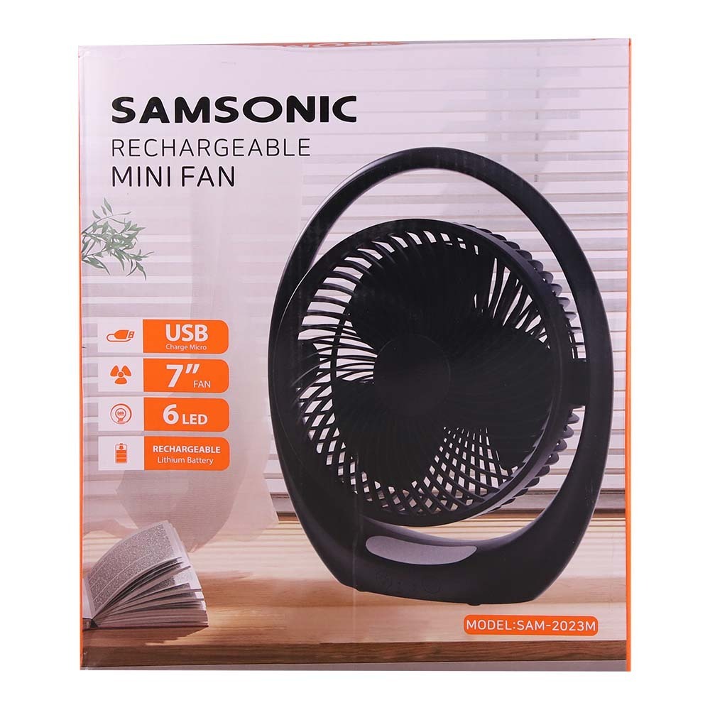 Samsonic Rechargeable Mini Fan 7INCH SAM-2023M