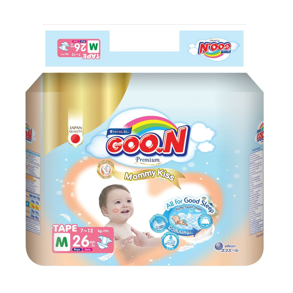 Goo.N Baby Diaper Tape 26PCS (M)