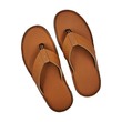 Sin Pauk Men Leather Slipper YS-006 Beige (No-39)