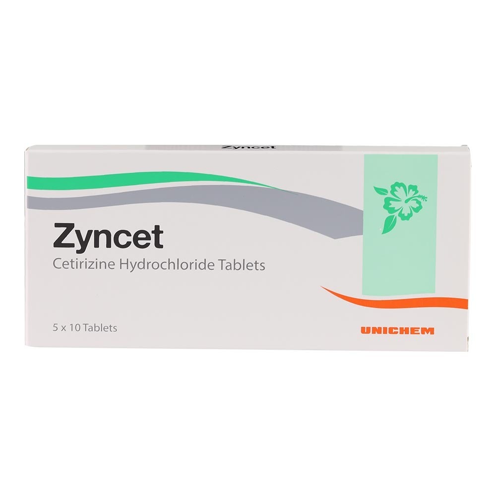 Zyncet Cetirizine Hydrochloride Tablets 10PCS 1X5