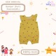 Te Te & Ta Ta Girl Romper Short Sleeves Yellow 3-6 Months (1Pcs) KRPG-S101