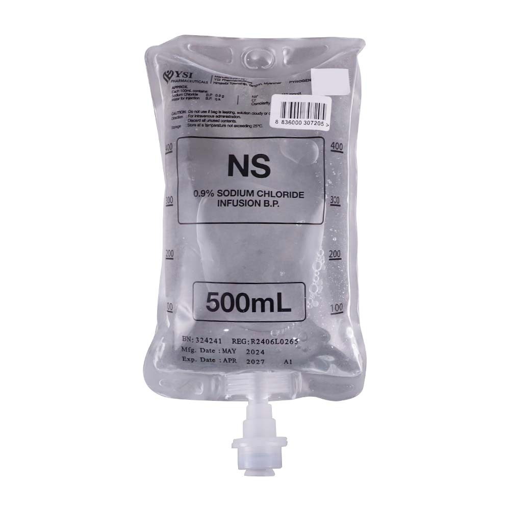 Ysi Ns Sodium Chloride 0.9% Infusion 500ML