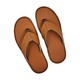 Sin Pauk Men Leather Slipper YS-006 Beige (No-39)
