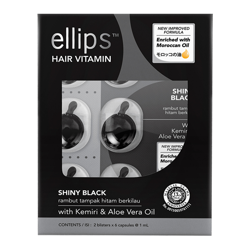 Ellips Hair Vitamin Shiny Black 2X6PCS