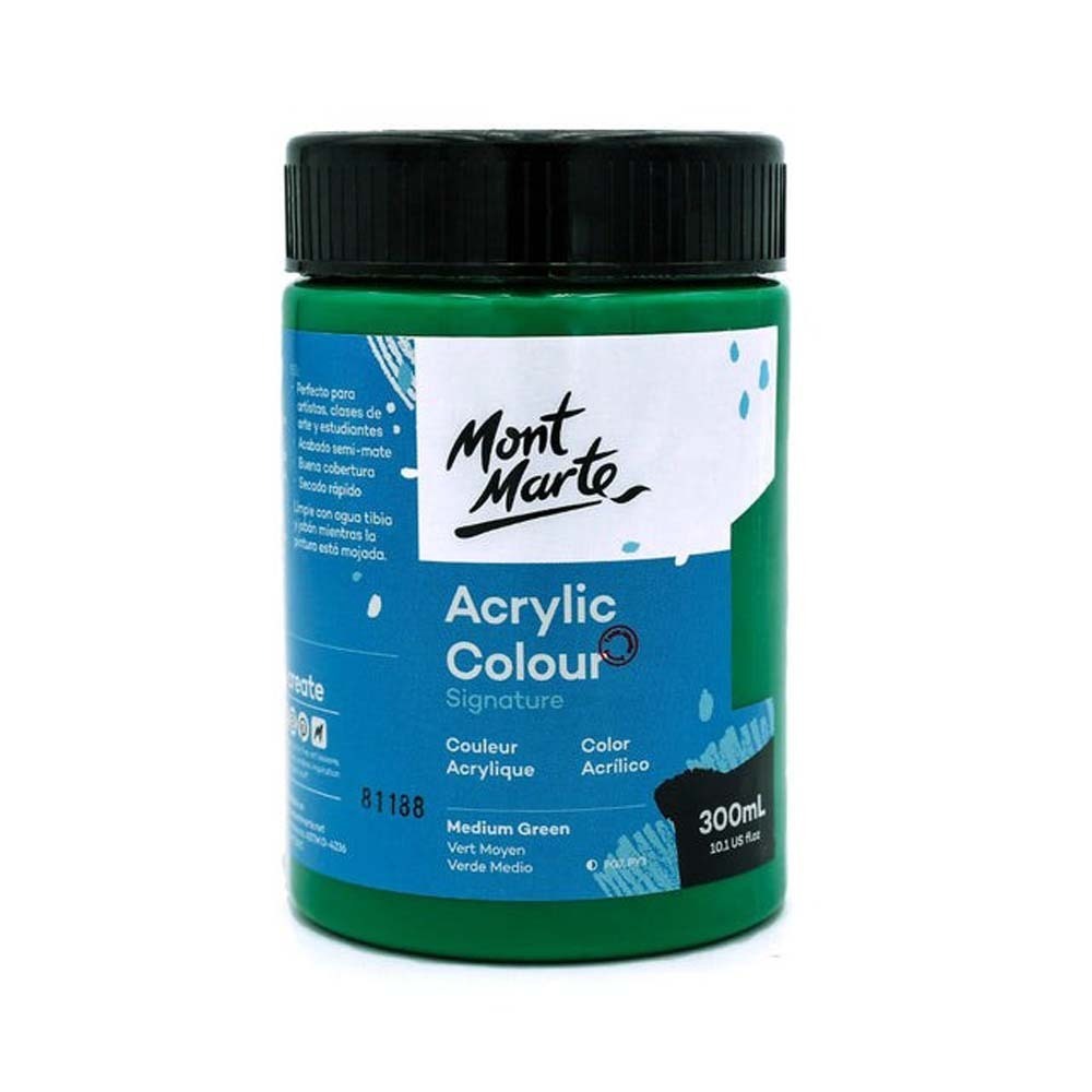 M.M. Acrylic Colour 300ML - Mid Green