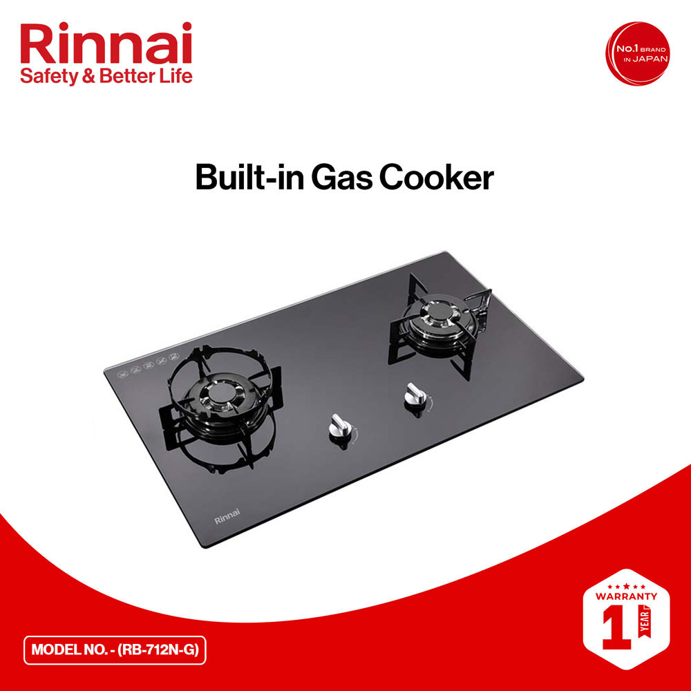 Rinnai Built-In Gas Cooker RB-712N-G Black