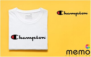 memo ygn Champion unisex Printing T-shirt DTF Quality sticker Printing-Black (XL)