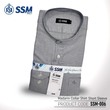 Madarin Collar Shirt Short Sleeve SSM-O-M-S-006 (Light Gray) 4 Extra Large