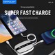 Konfulon A-50 (10000mAh Fast Charging 22.5W Built-in Cable Power Bank) White