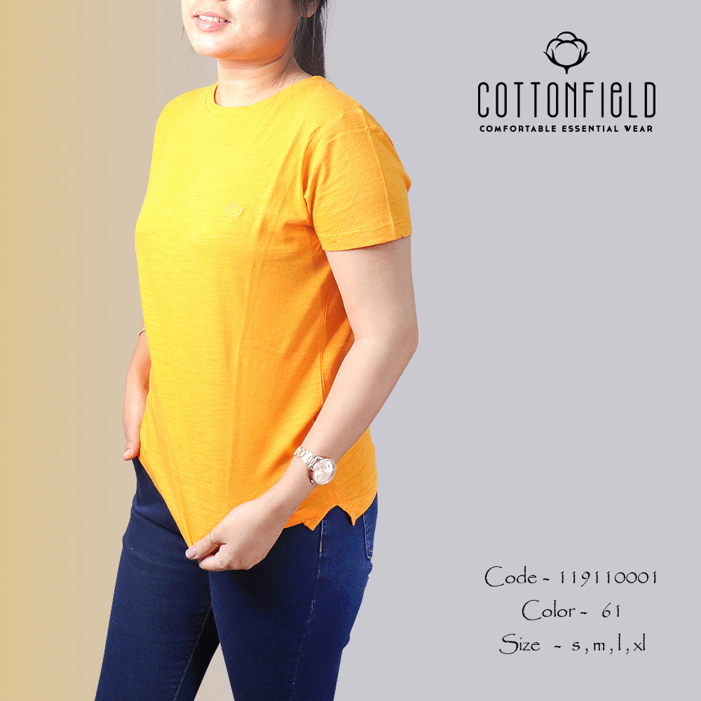 Cottonfield Women Short Sleeve Plain T-shirt C61 (XL)