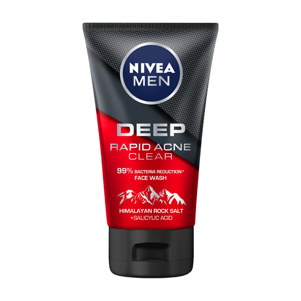 Nivea Men Deep Rapid Acne Clear Face Wash 100G