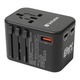 Verbatim 3 Port 65W PD 3.0 & QC 3.0 GaN Universal Travel Adaptor (Black)