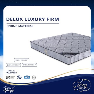 Deluxe Luxury Firm Mattress King  Gray