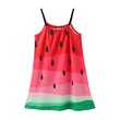 Kid Girl Watermelon Print Colorblock Cami Dress (7-8 Years) 20390621