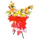 Floral District Red/Light Yellow Artificial Flower Stand