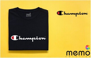 memo ygn Champion unisex Printing T-shirt DTF Quality sticker Printing-White (Large)