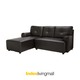 Winner H-JAY/P PVC L-Shape Sofa/R Dark Brown