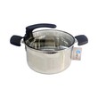 Stainless Steel Stock Pot with Glass Lid 20cm MD-021-2