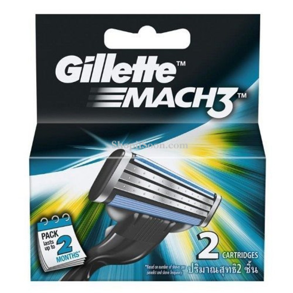 Gillette Mach 3 Blade Nano-Thin Cartridges 2PCS