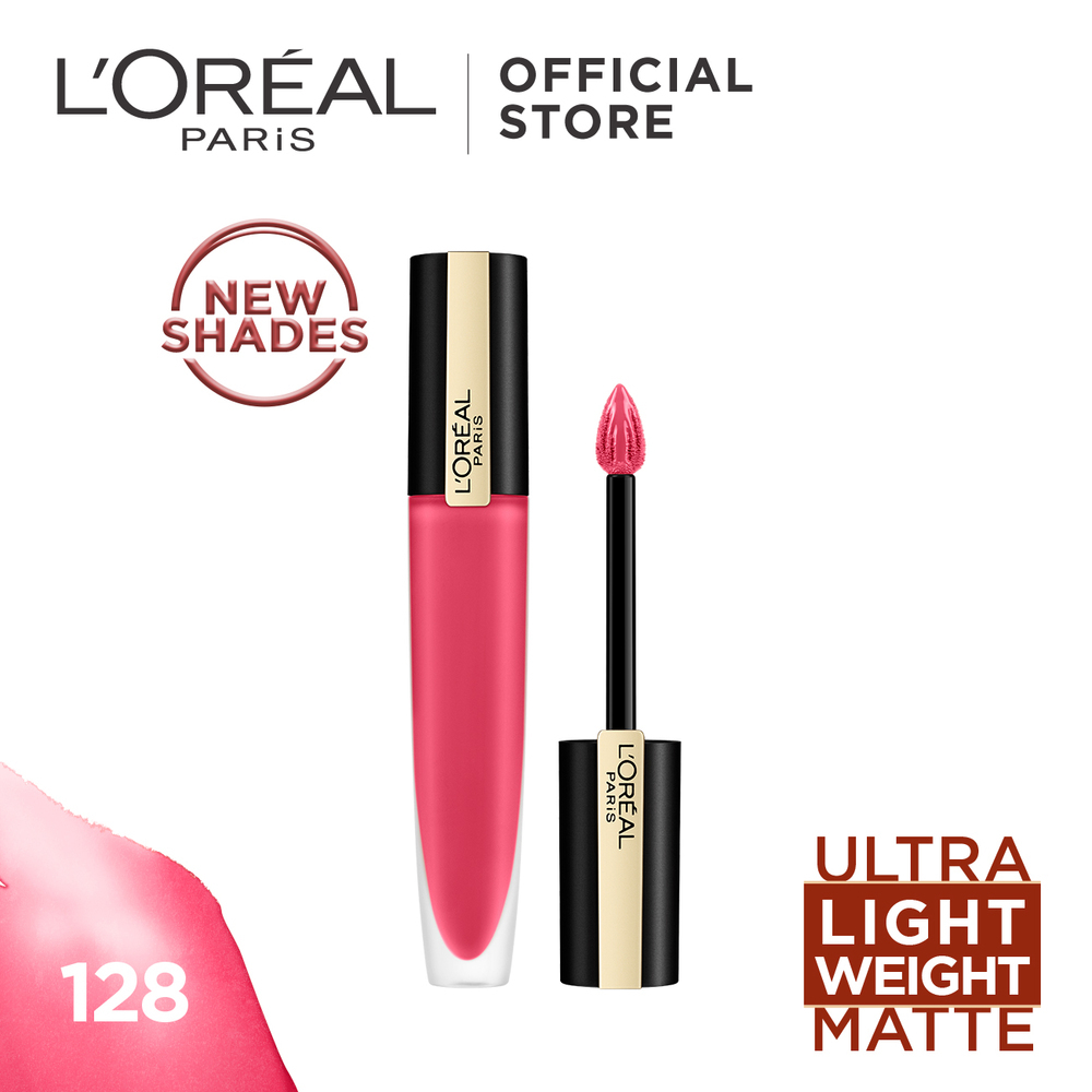 Loreal Rouge Signature Matte Ink Liquid Lipstick 7 ML (128 Enchant)