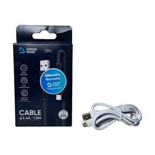 Arrow Show USB Android Cable 2.4A Black (1M)