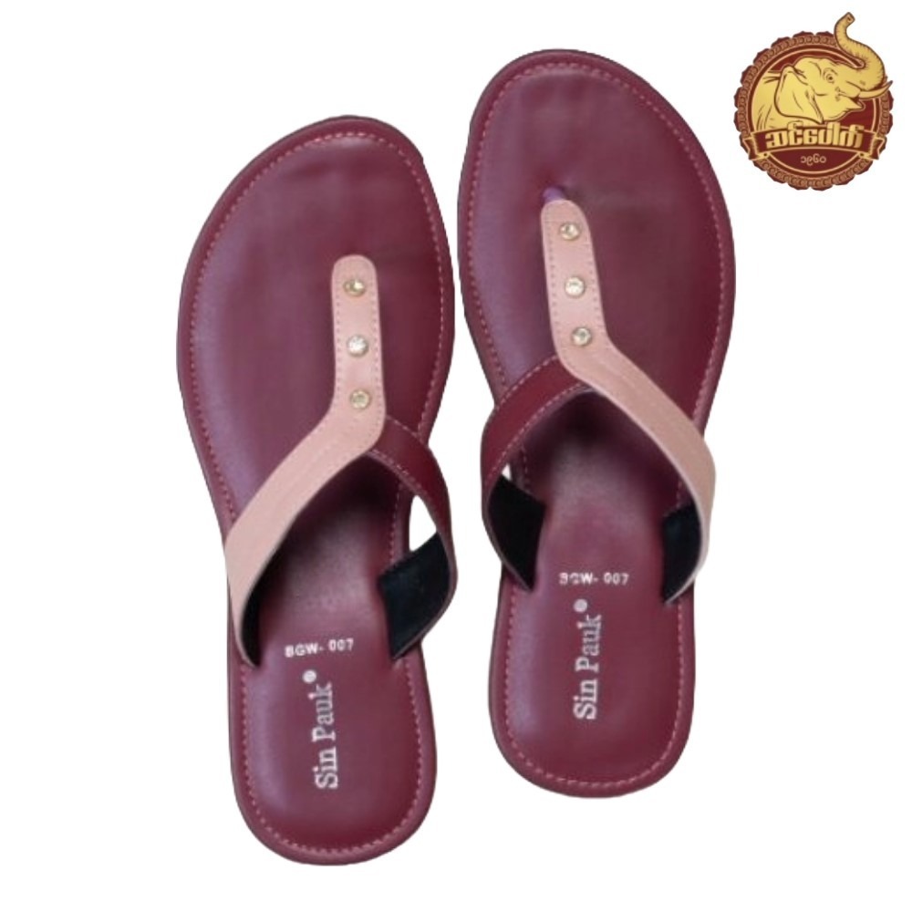 Sin Pauk Women Leather Slipper (Design-2,No-39) BGW-007