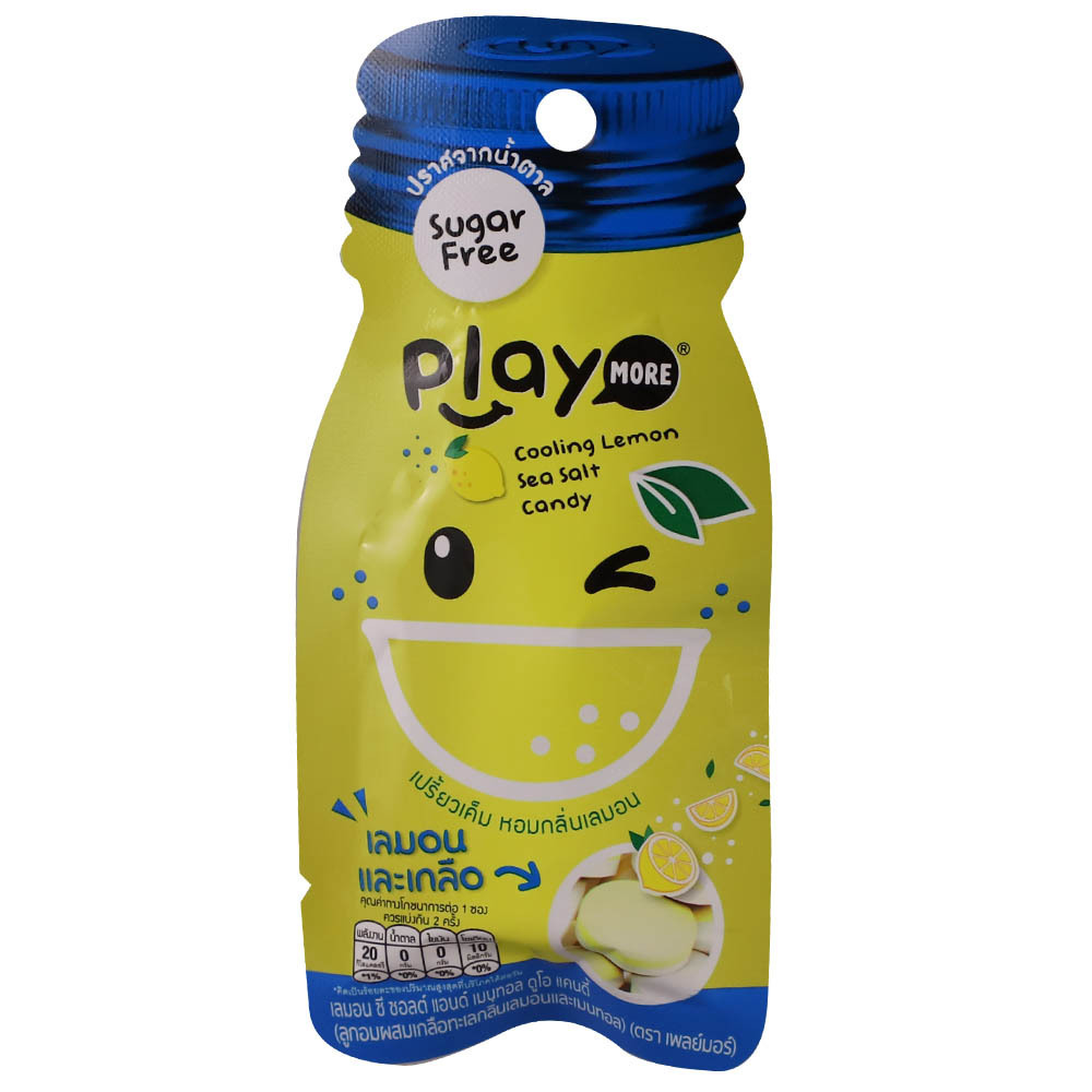 Play More Lemon Sea Salt Sugar Free Candy 12G