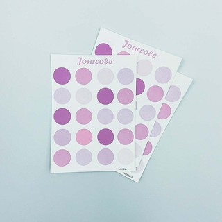 Jourcole  Circles and Dots Sticker One Sheet Journaling Deco Sticker  3.5x5inches JC0018 Orange