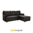 Winner H-JAY/P PVC L-Shape Sofa/R Dark Brown