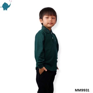 Max & Mia Boy Long-Sleeve Polo Shirt MM9931 Green XL