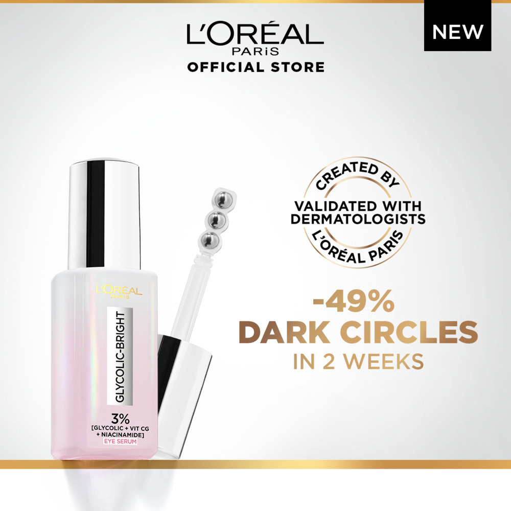 Loreal Glycolic-Bright Eye Serum For Dark Circle 20ML