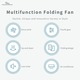 Konfulon FS-17 (Telescopic Folding Floor Fan)