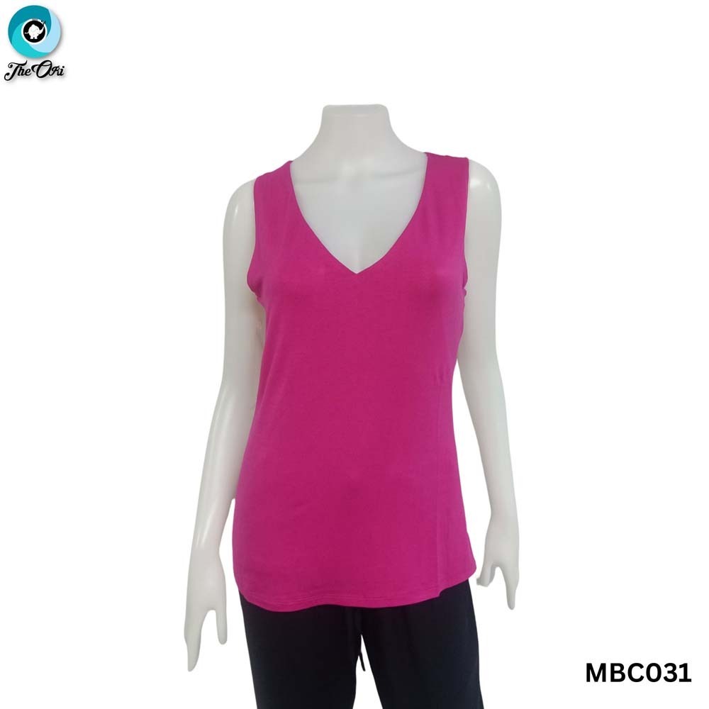 The Ori Women Sleeveless Top Pink MBC031 Large