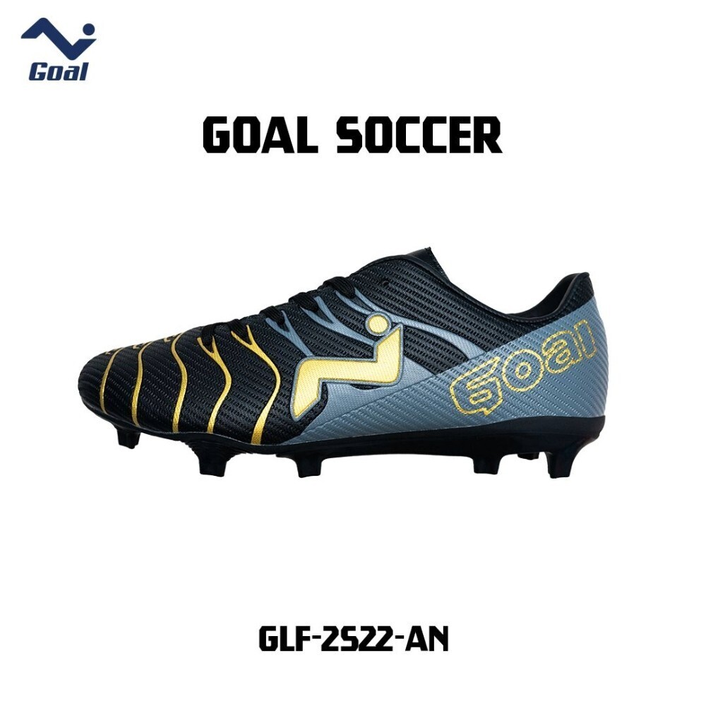 Goal Soccer Shoes GLF-2522 Black/Gold/AN (No-45)