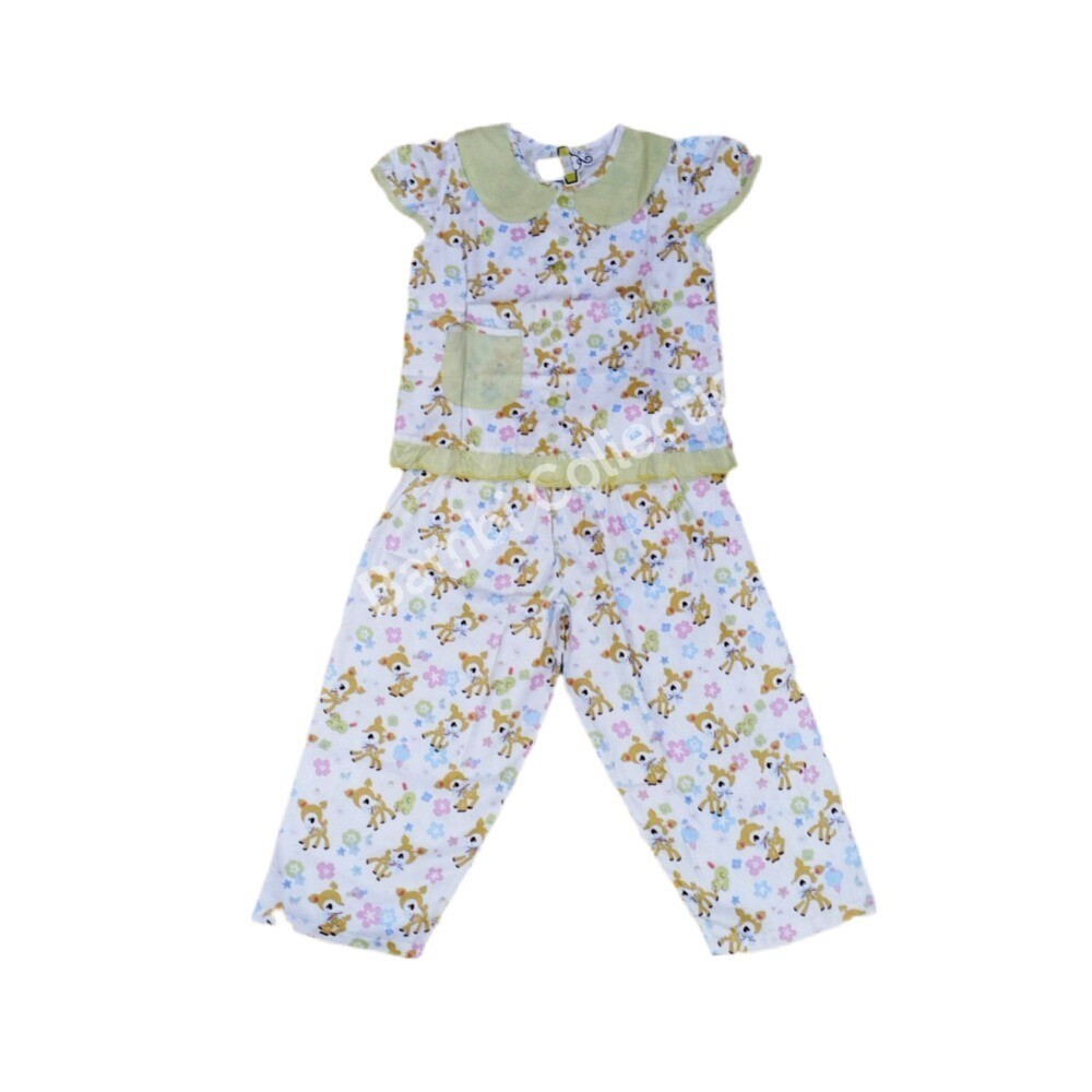 Bambi Baby Night Wear Silk Cotton One Set BAMBI_BABY07_8 Bambi Yellow (7 Years)