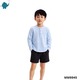 Max & Mia Kid Boy Cotton Puff Long Sleeve Shirt MM9945 Light Blue S (3/4yrs)