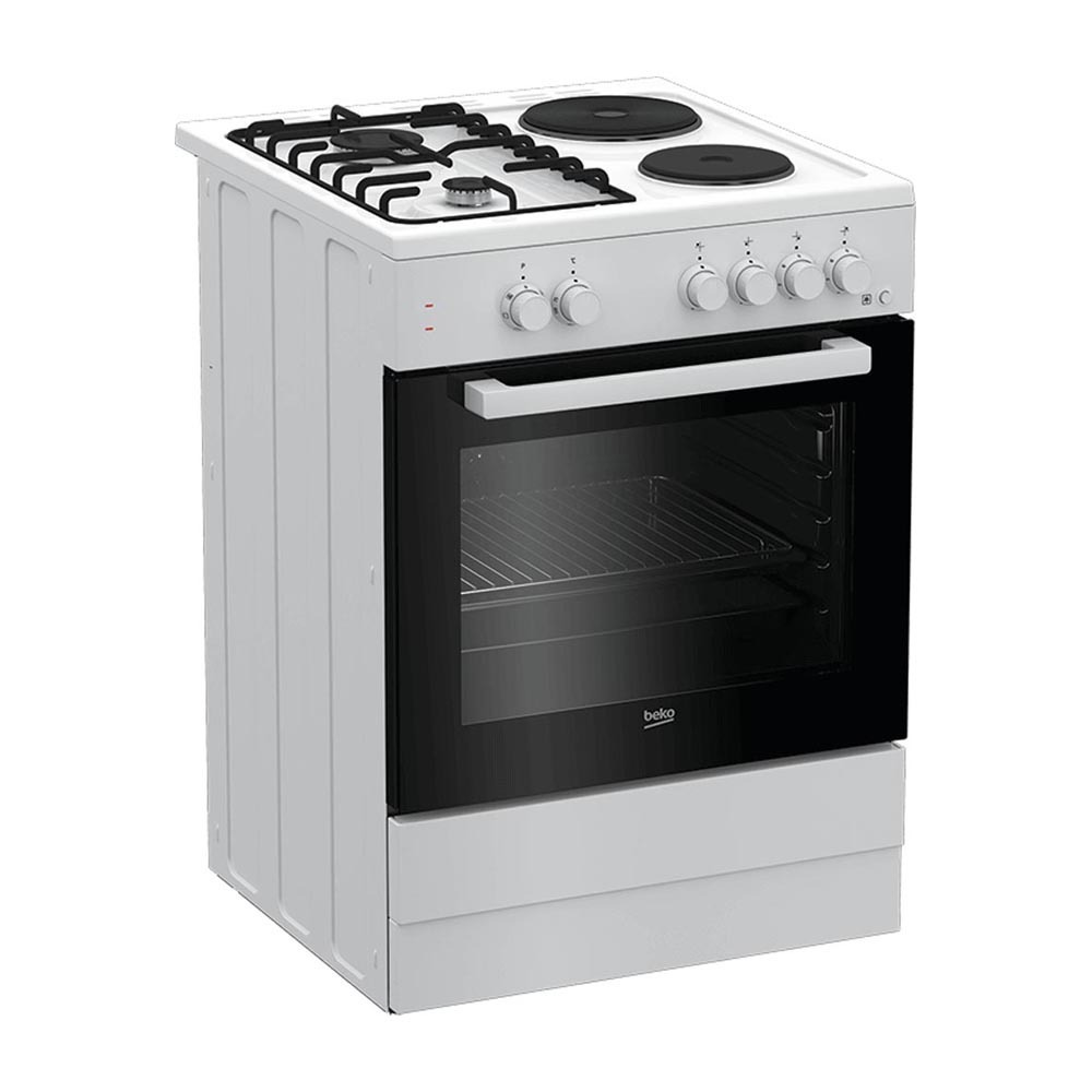 Beko 2 Gas + 2 Hotplate Hob, Electric Oven (FSE64010DW)