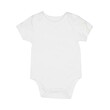 Te Te & Ta Ta Short Romper Short Sleeves White 0-3 Months (3Pcs/1Set) KRP-S104