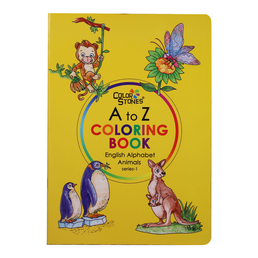 Color Stones Coloring Book English Alphabet