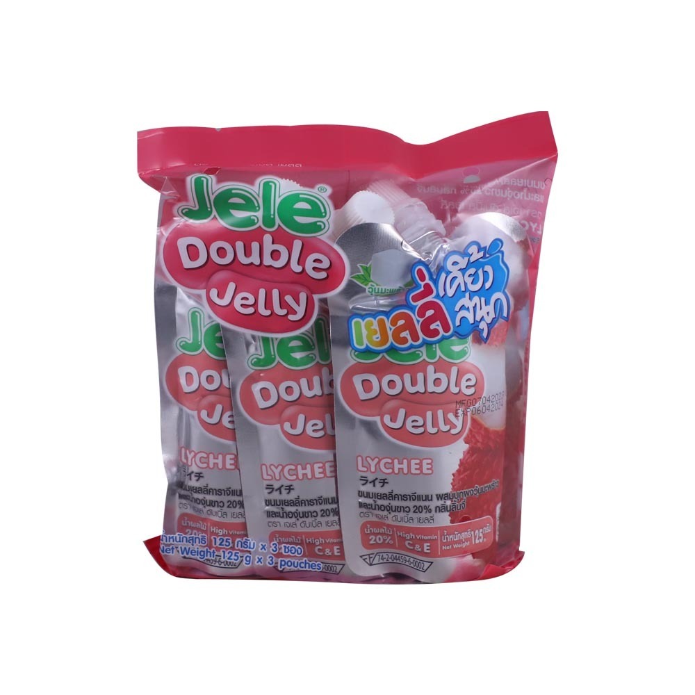 Jele Double Lychee Jelly Drink 125Gx3PCS