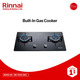 Rinnai Built-In Gas Cooker RB-7302S-GBS Black