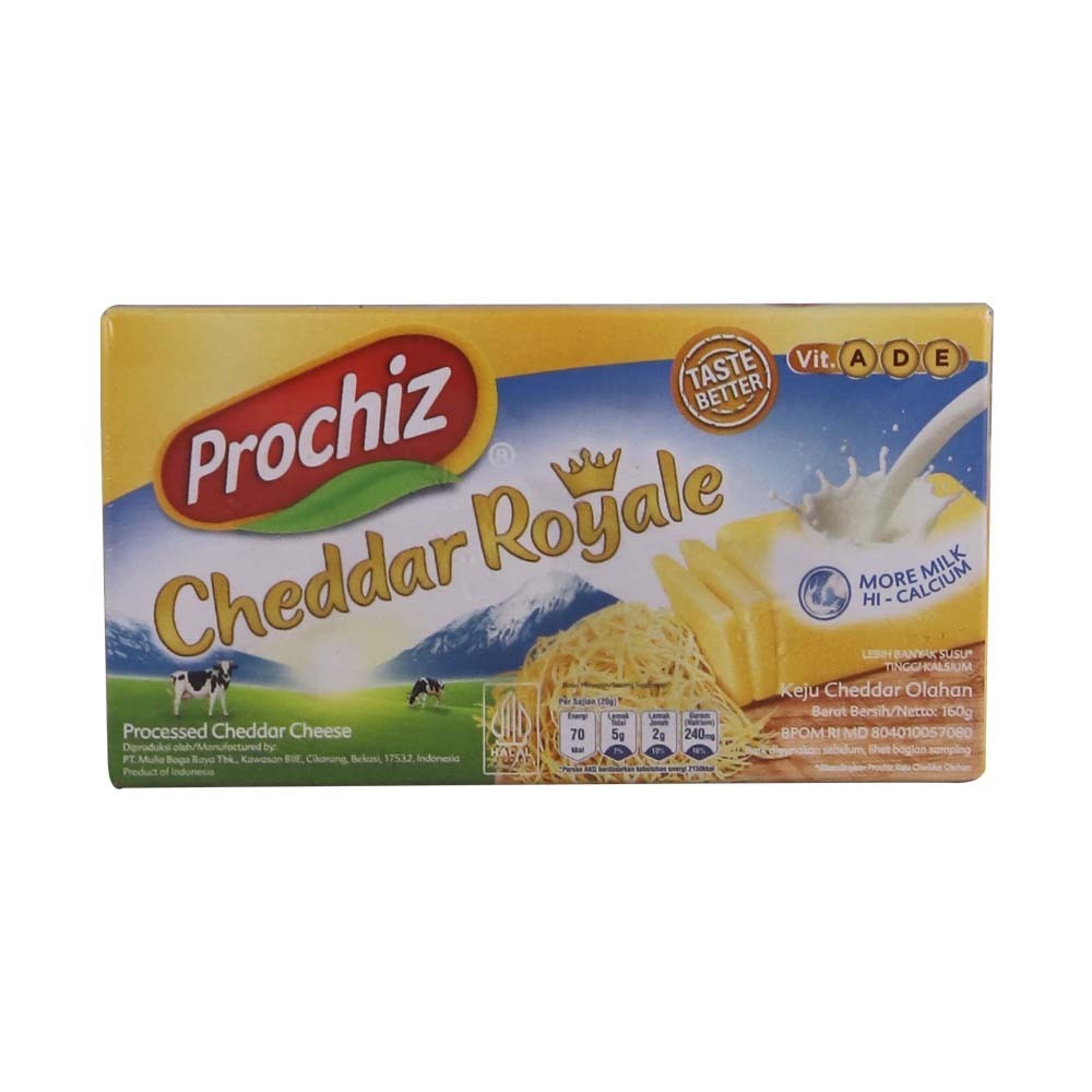 Prochiz Processed Cheddar Block-Royale 160G